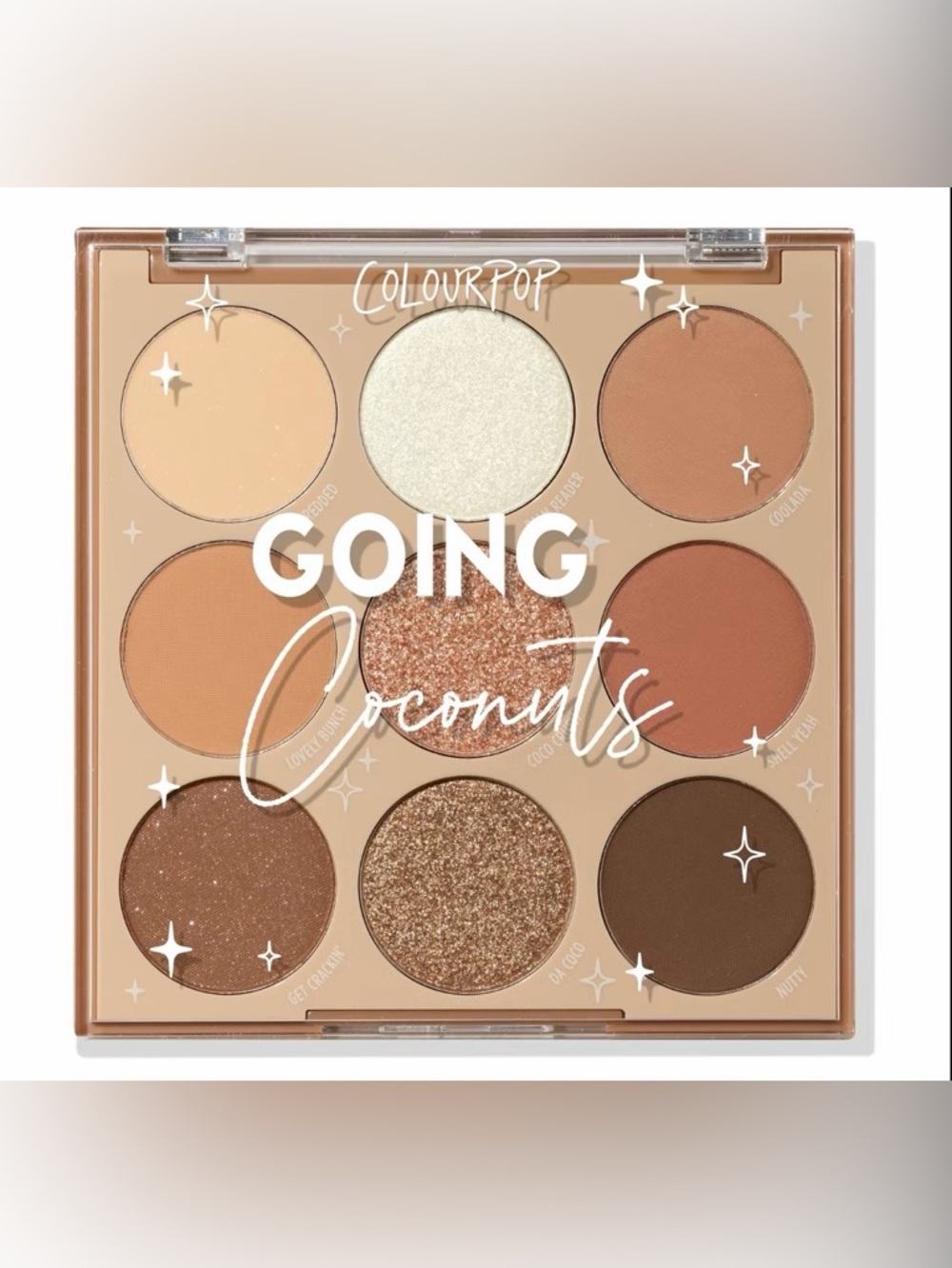 ColourPop Going Coconuts Neutral Eyeshadow Palette - beige, cream, brown, bronze